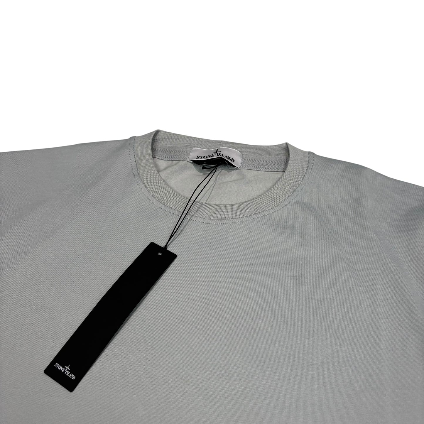 Stone Island Ice Blue Logo Print Design TShirt