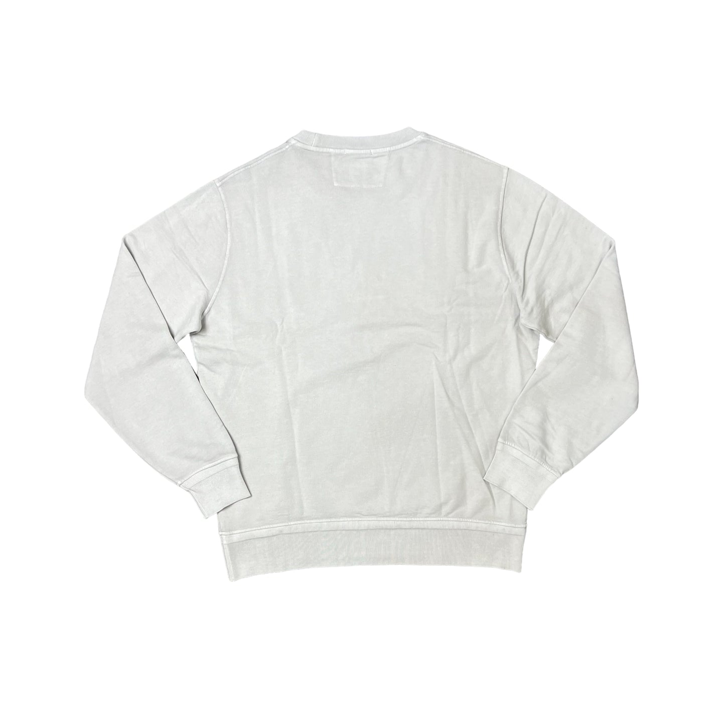 CP Company Grey Front Spell Out Crew Neck Jumper