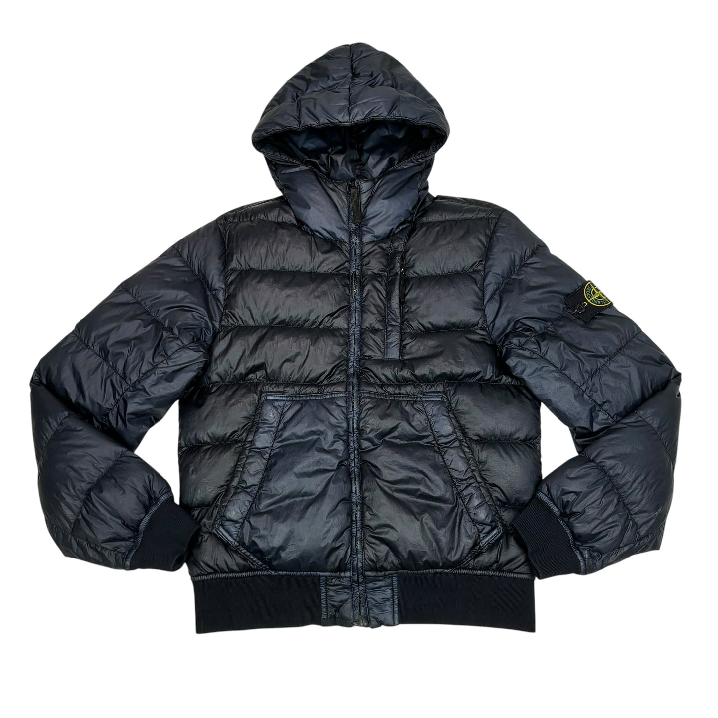 Stone Island Navy Blue Garment Dyed Down_26 GR X SQM_N Puffer Coat