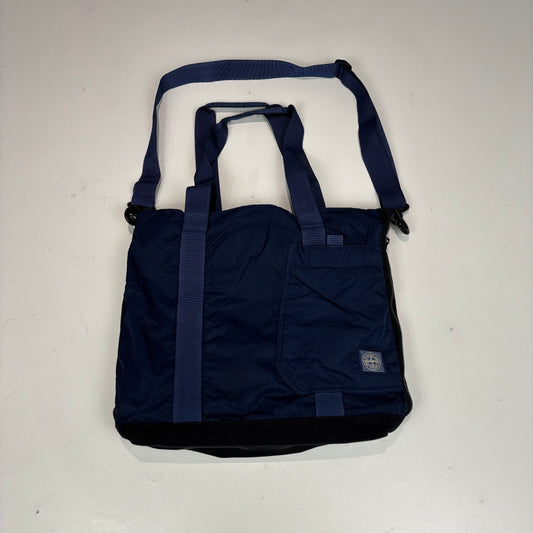 Stone Island Navy Blue Medium Tote Bag