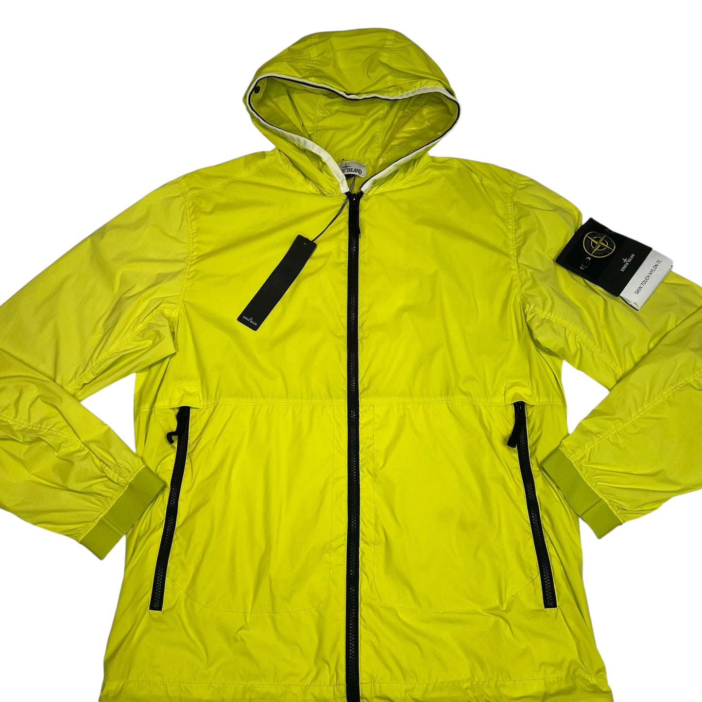 Stone Island Yellow Skin Touch Nylon-TC Hooded Jacket