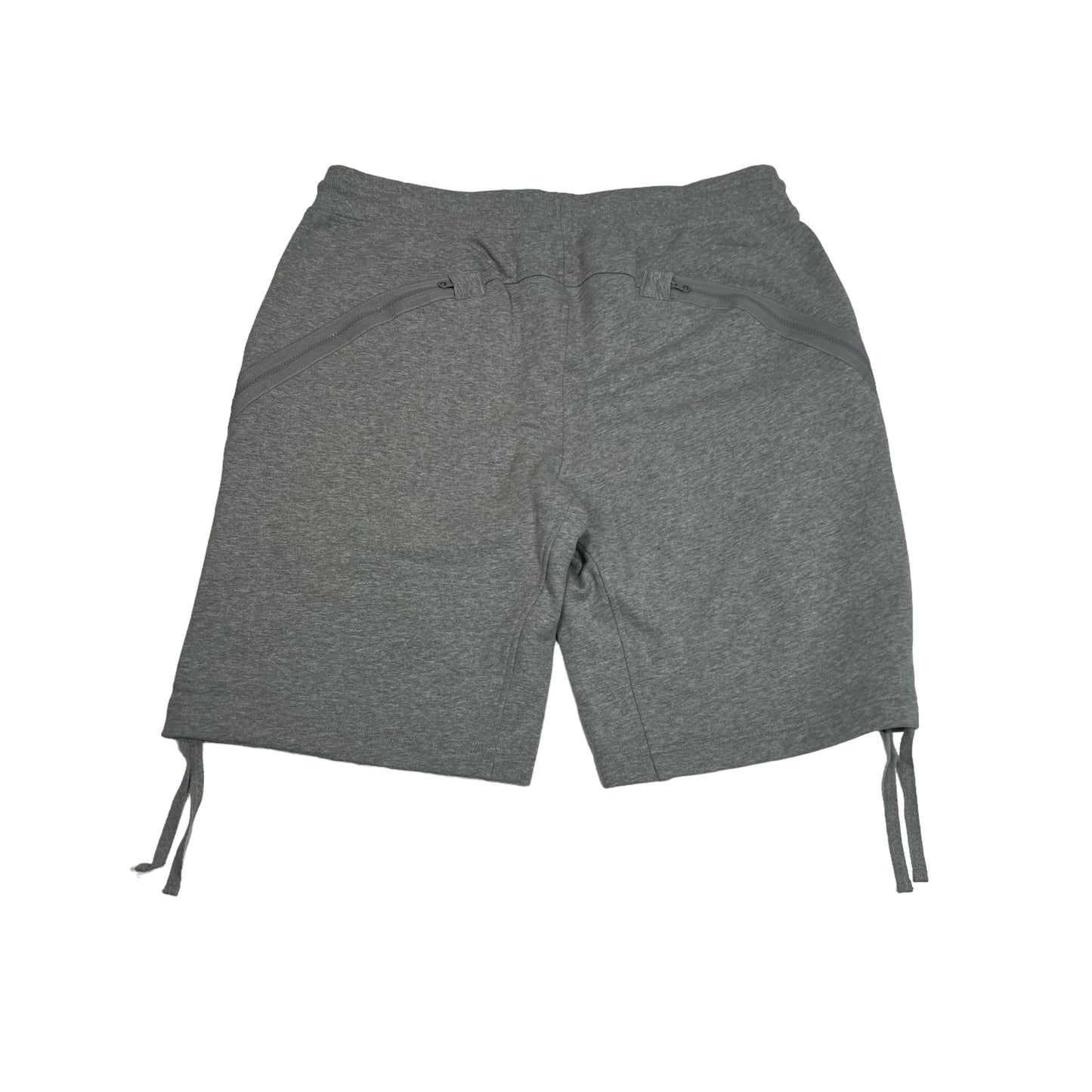 CP Company Melange Grey Diagonal Raised Fleeced Zipped Pocket Shorts