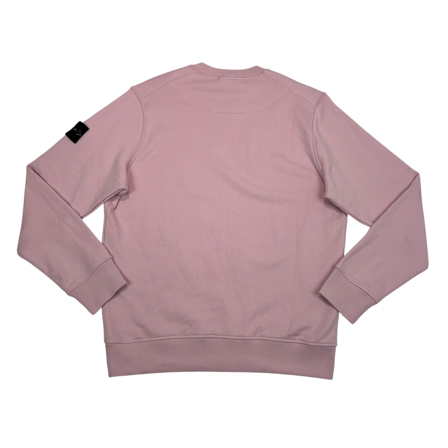 Stone Island Pastel Pink Compass-Patch Crewneck Jumper