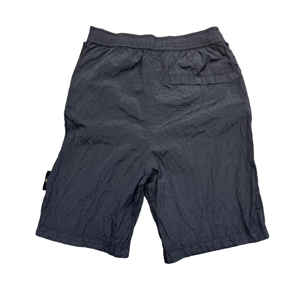 Stone Island Black Nylon Bermuda Shorts