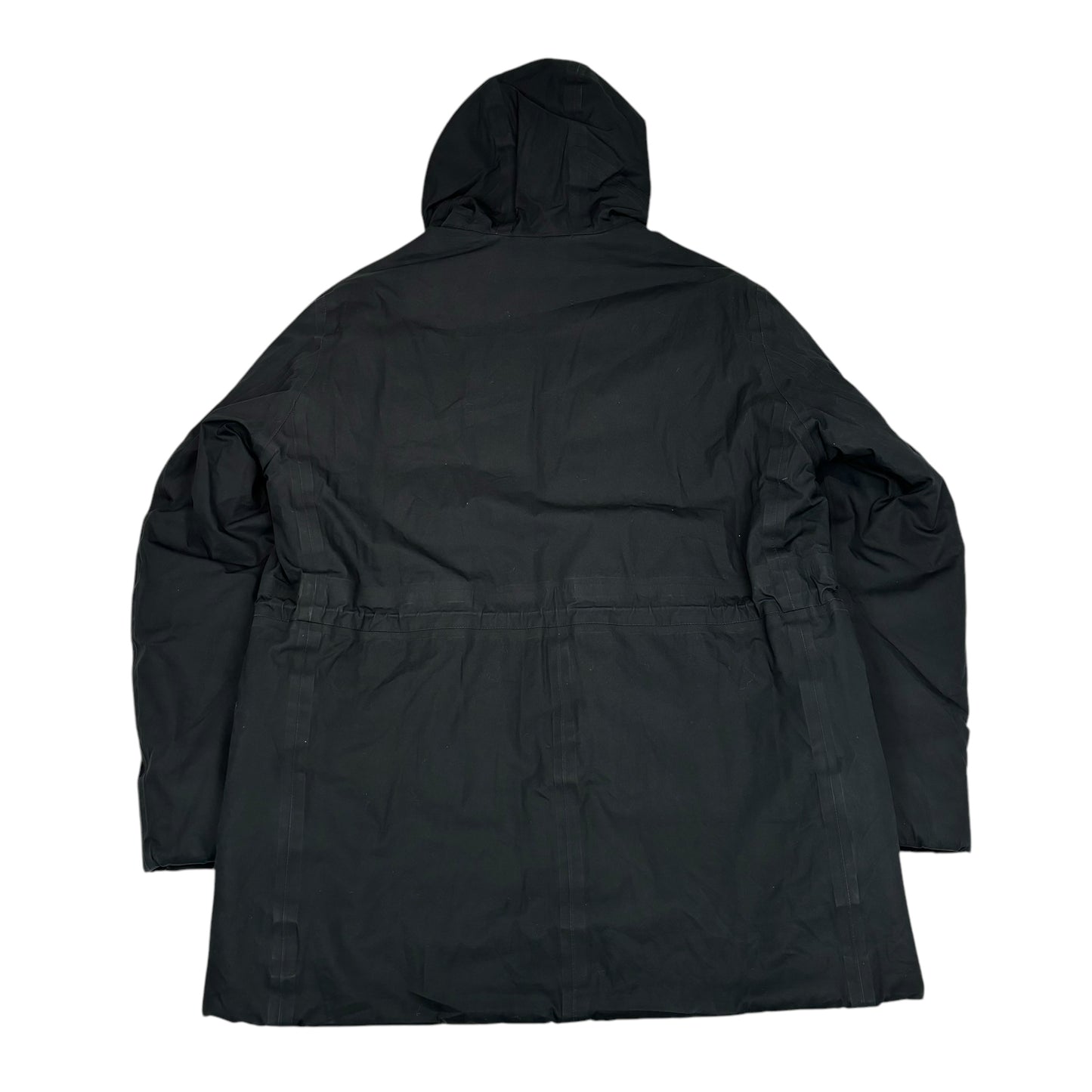 Stone Island Black Water Repellent Supima Cotton with Primaloft Insulation Technology Coat