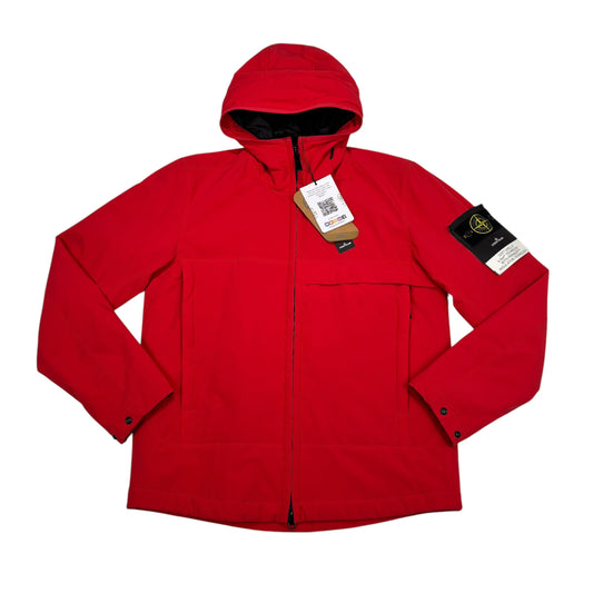 Stone Island Red Soft Shell-R e.dye Technology with Primaloft Insulation Technology Jacket