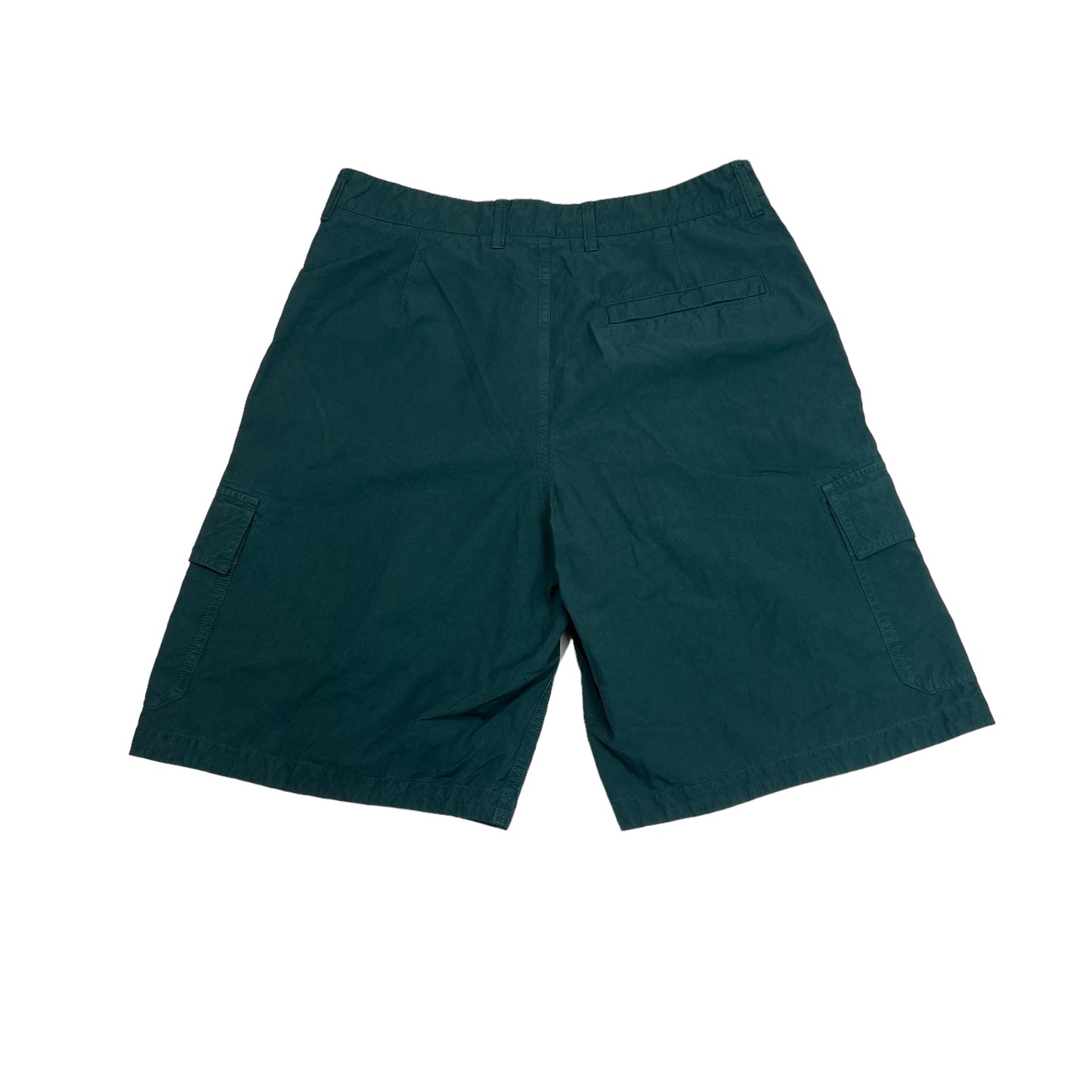 Stone Island Grey Wide Leg Bermuda Compass-Patch Shorts