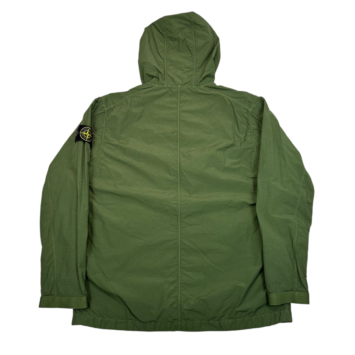 Stone Island Green Pocket Detail Hooded Smock Overshirt jacket