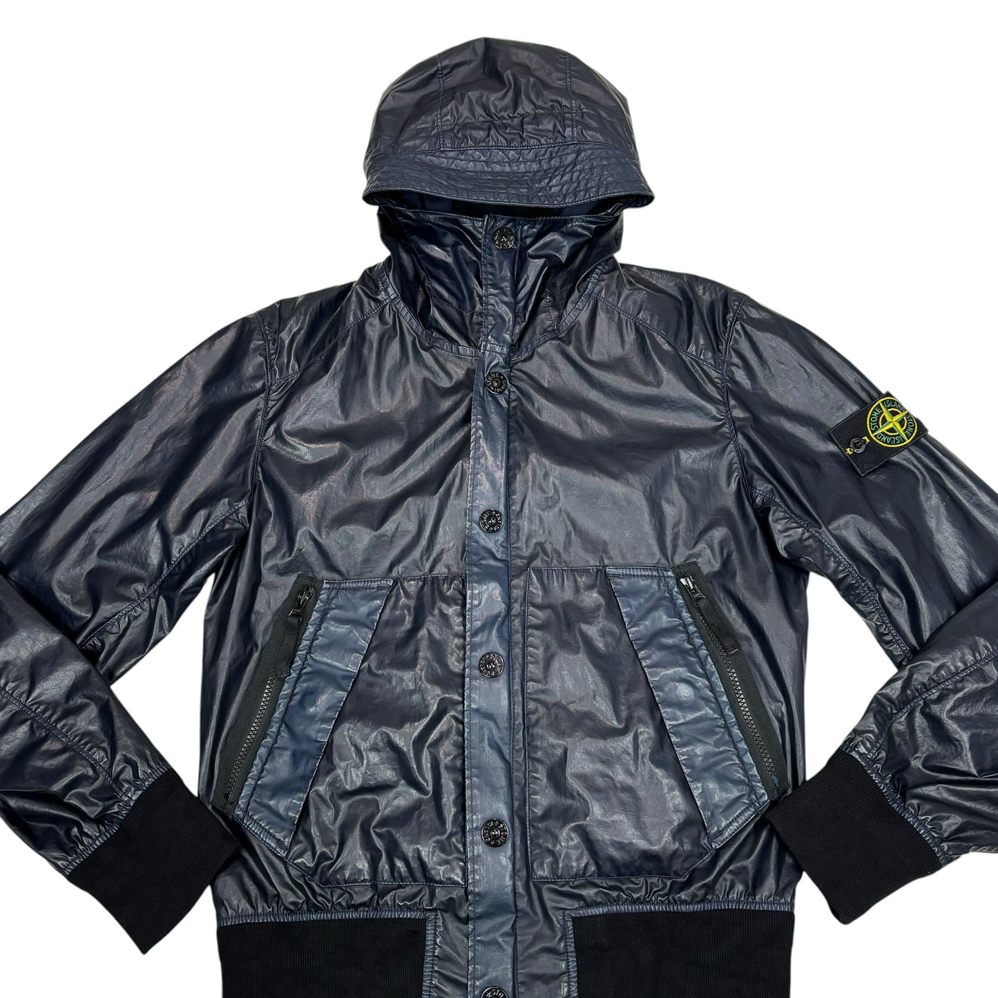 Stone Island Navy Blue Mussoula Gommata Jacket