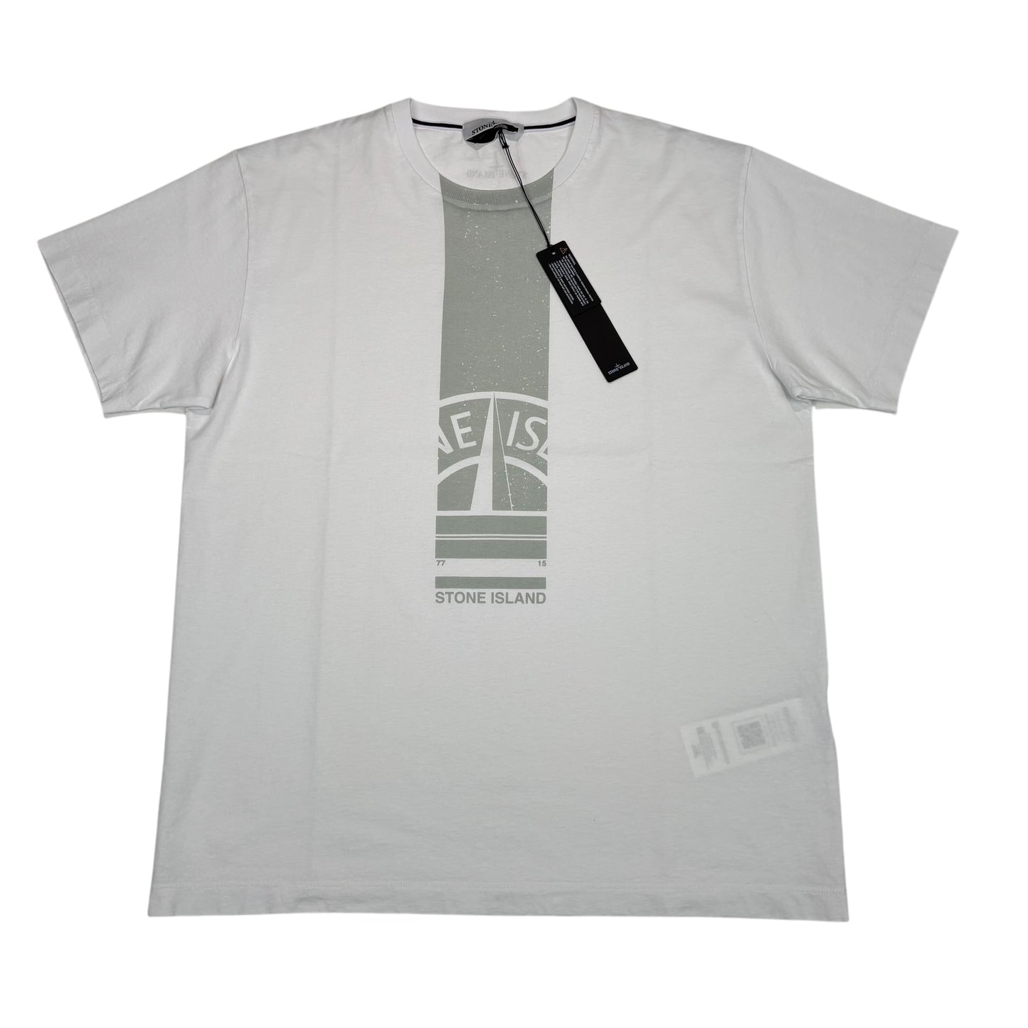 Stone Island White Logo Print Tshirt