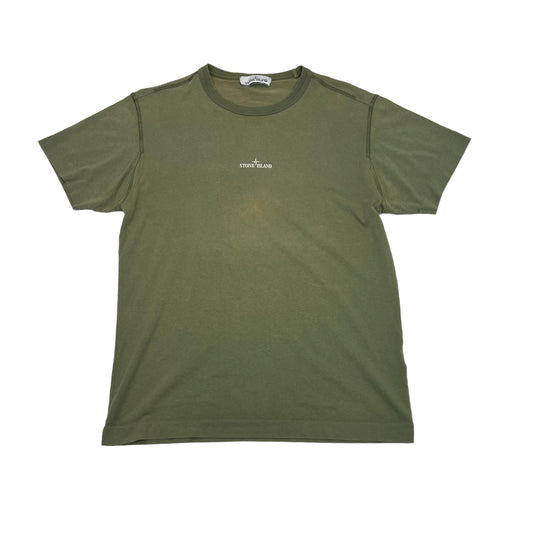 Stone Island Green Graphic Logo-Print TShirt