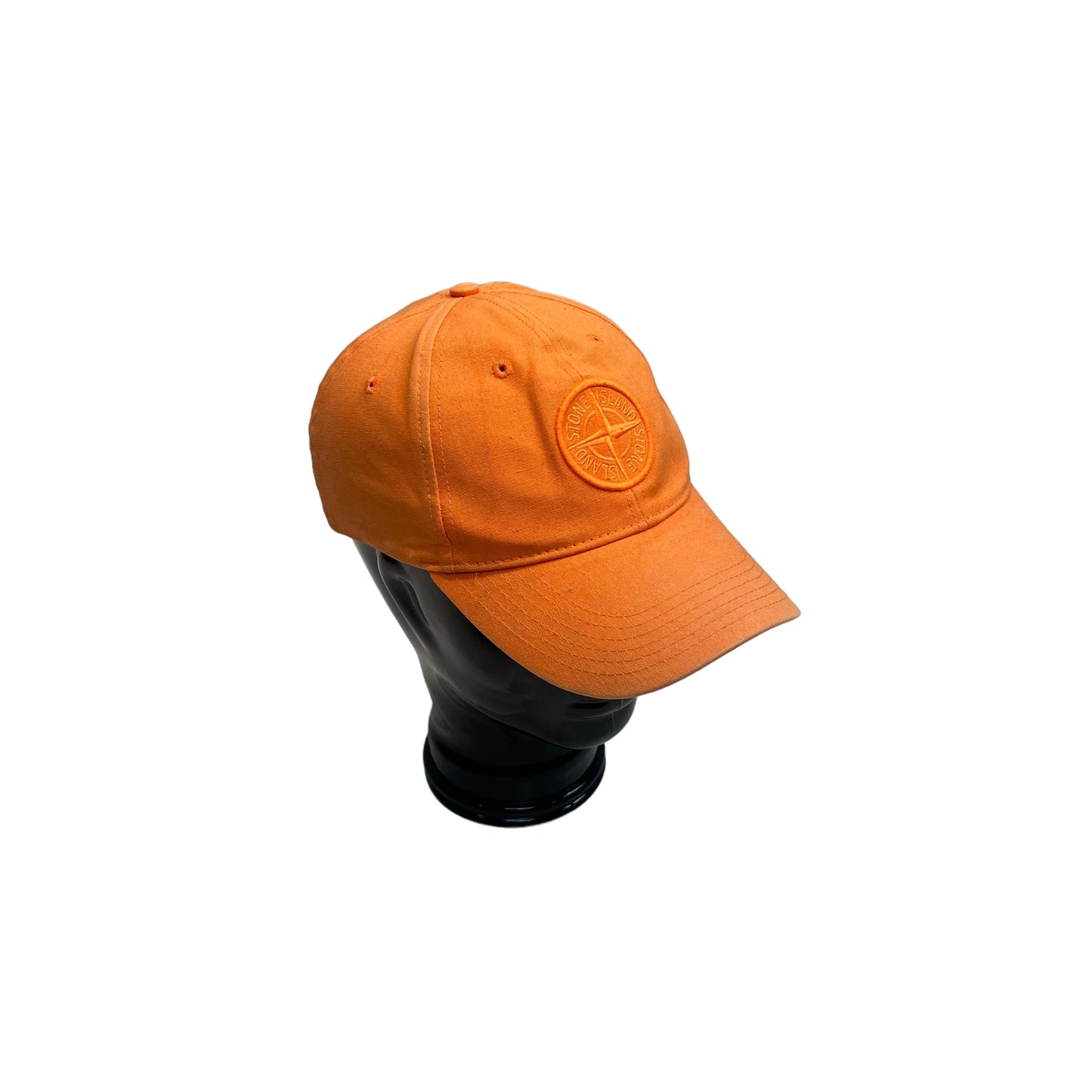 Stone Island Orange Logo-Embroidery Hat