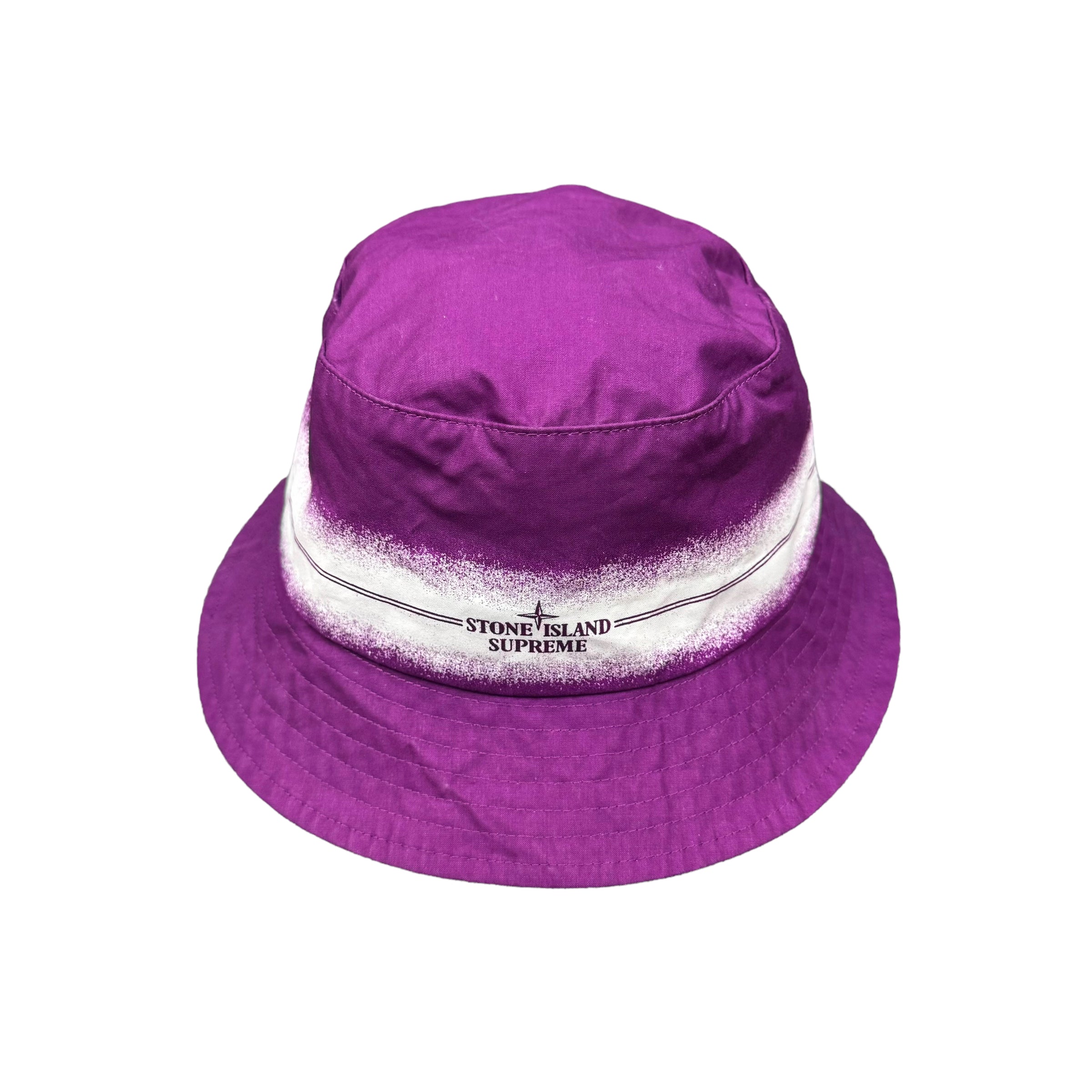 Stone Island X Supreme Magenta Purple Bucket Hat THE GARMENTZ LAB